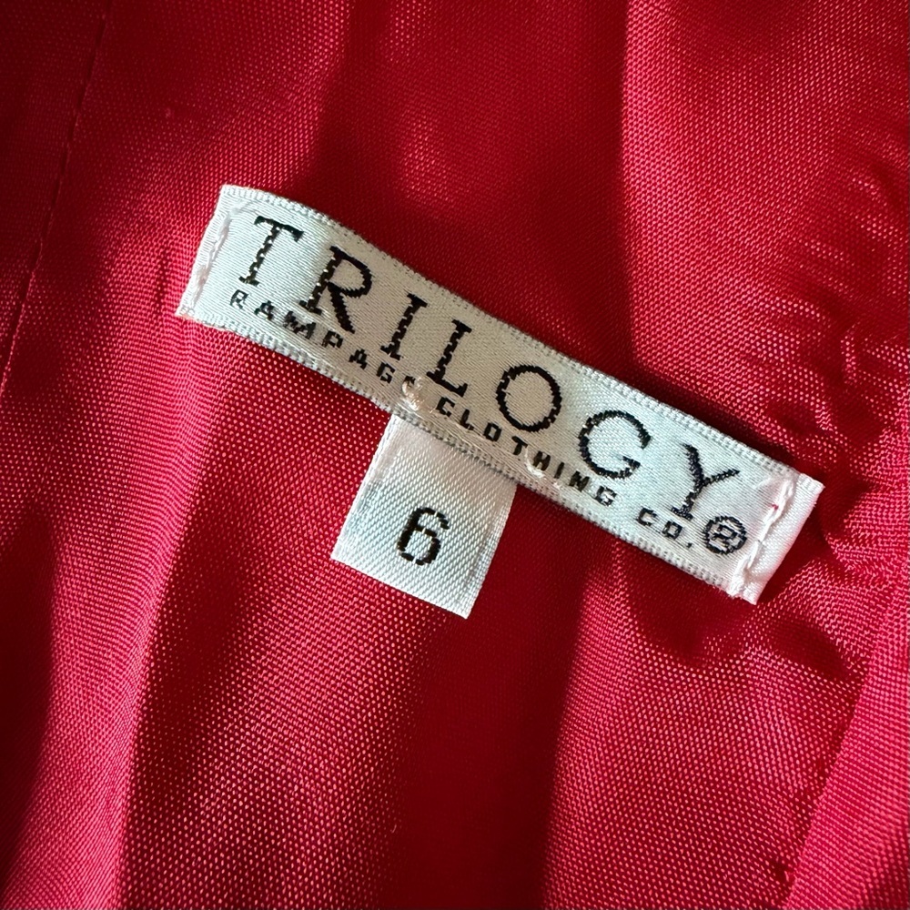 Vintage 90s Crepe Slit Dress By Trilogy Rampage Co. - Picture 6 of 8